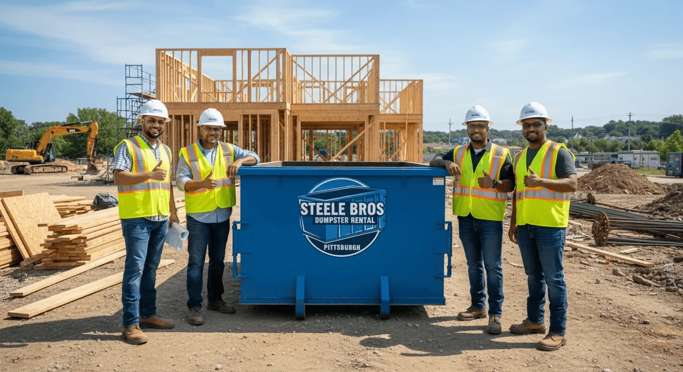 The Steele Bros Dumpster Rental Pittsburgh crew, proudly serving Coraopolis, PA